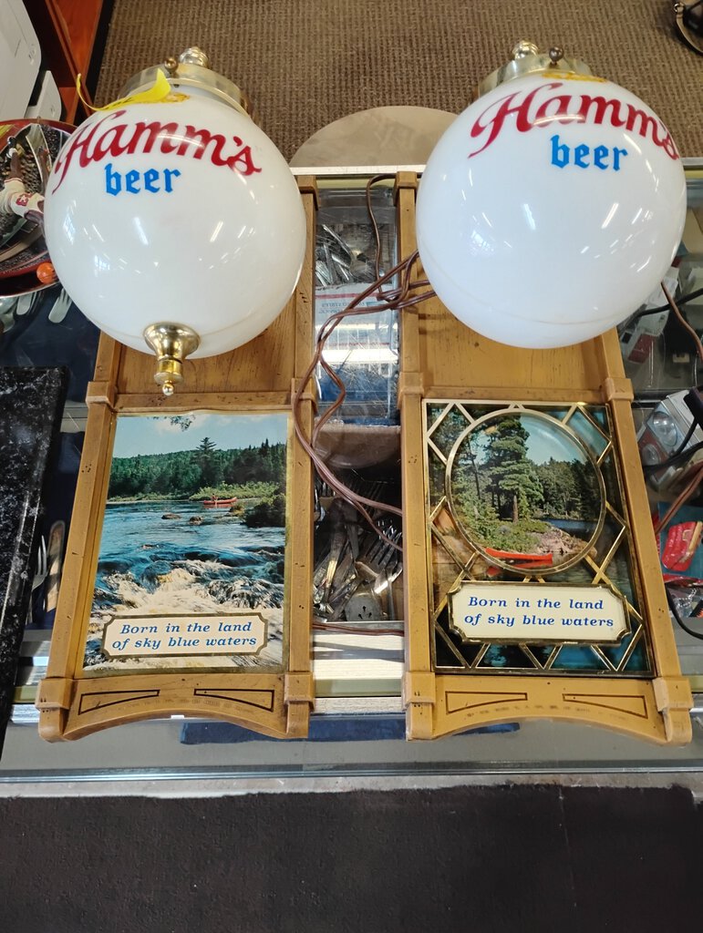 1960’s Hamm's Beer Lamp Pair