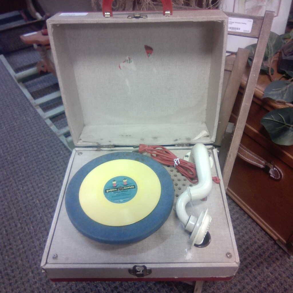 VINTAGE CHILDS RECORD PLAYER (AS IS)