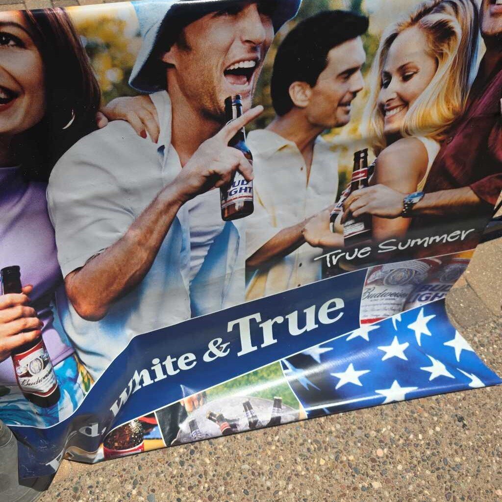 RED, WHITE & TRUE BUDWEISER POSTER