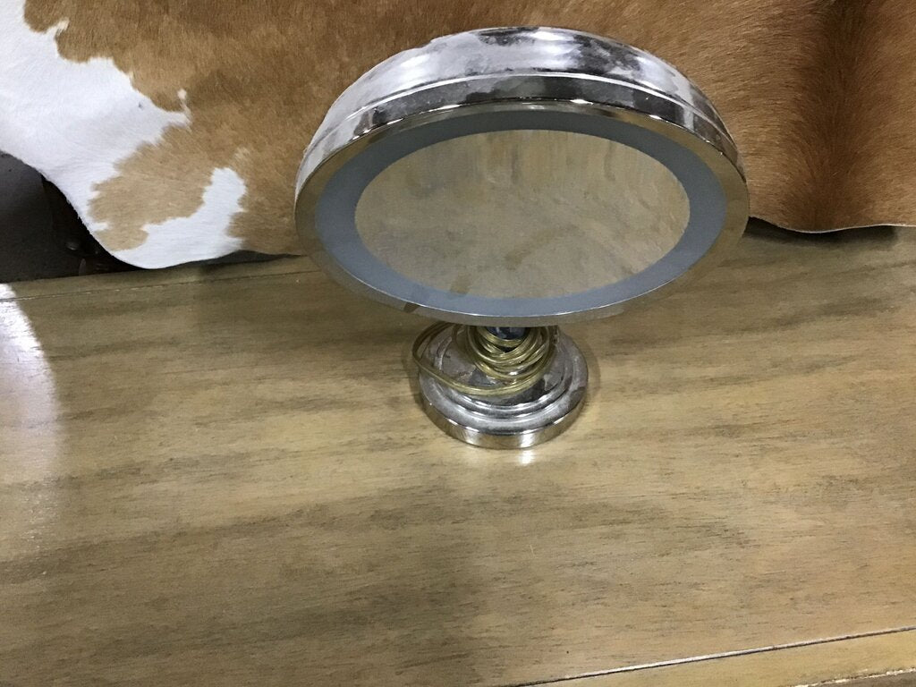 Round Tabletop Mirror on Stand