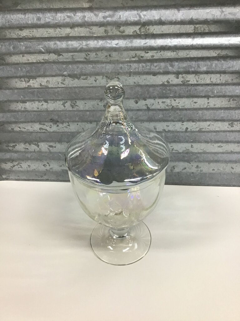 Antique Glass Candy Jar with Lid