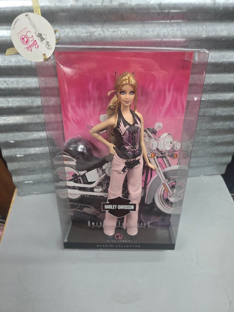 Harley-Davidson Barbie Collector Doll Pink Label 50th Anniversary