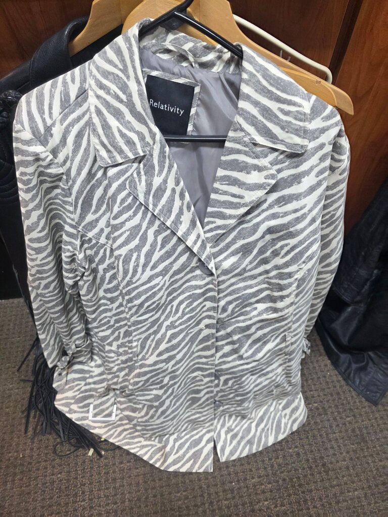 Relativity Women's Zebra Print Blazer