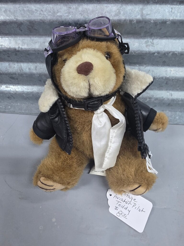 Vintage Aviator Pilot Teddy Bear