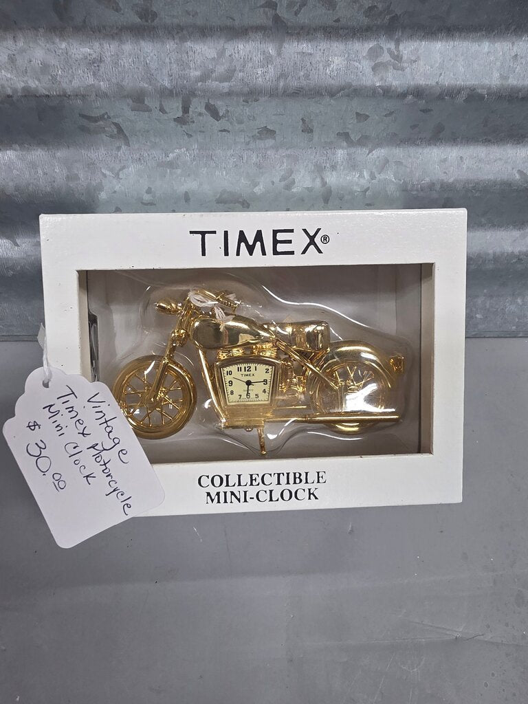 Vintage Timex Motorcycle Mini Clock