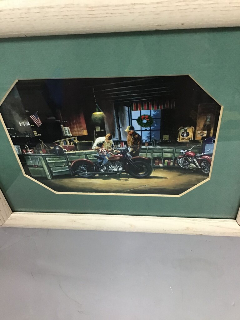 Vintage Motorcycle Garage Decor