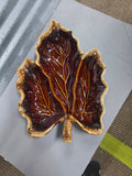 Vintage Leaf Shaped Serving Dish hull pottery