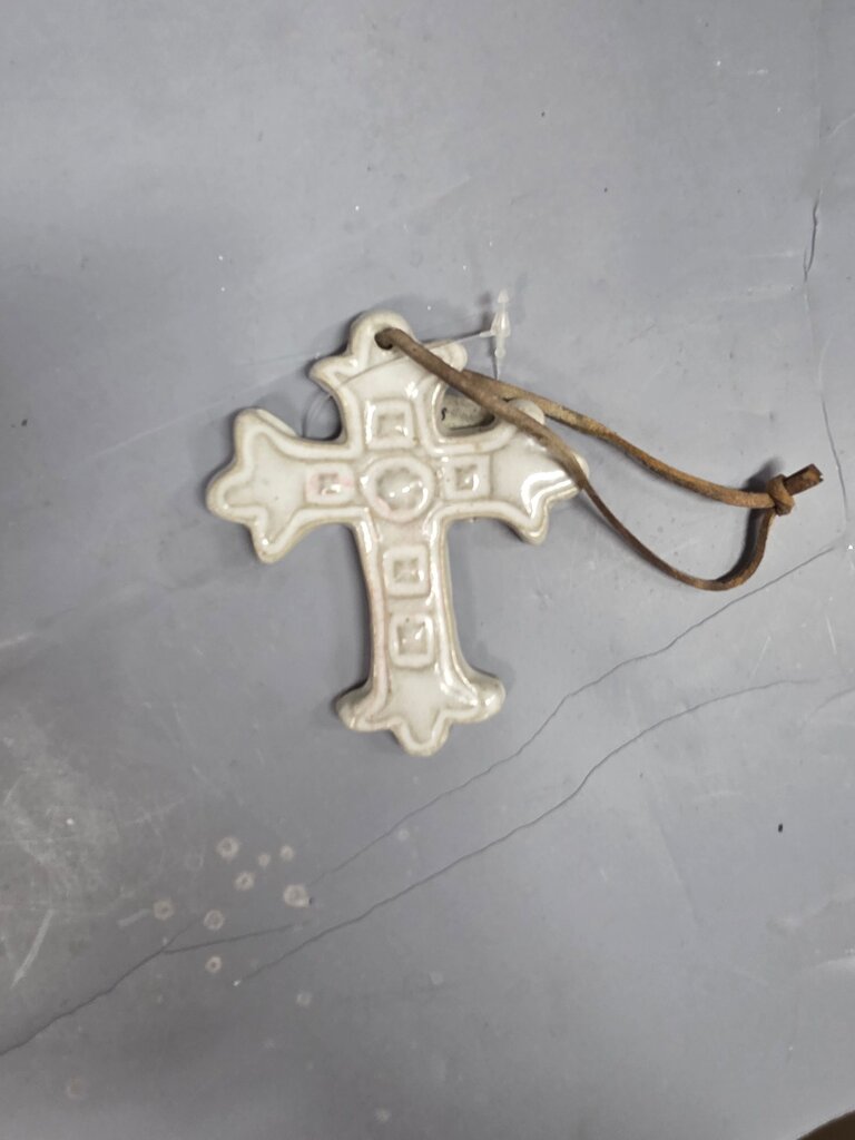Ceramic Cross Ornament