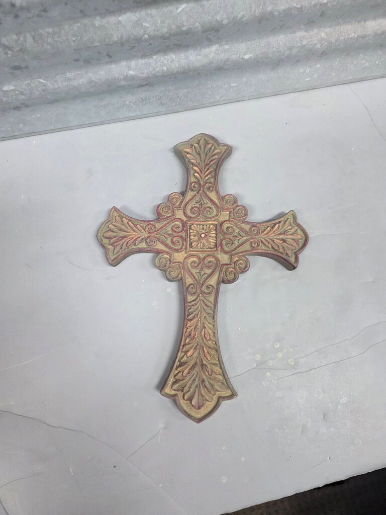 Decorative Wall Cross with Ornate Design
