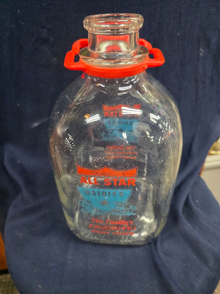 All Star Dairies Vintage Glass Bottle