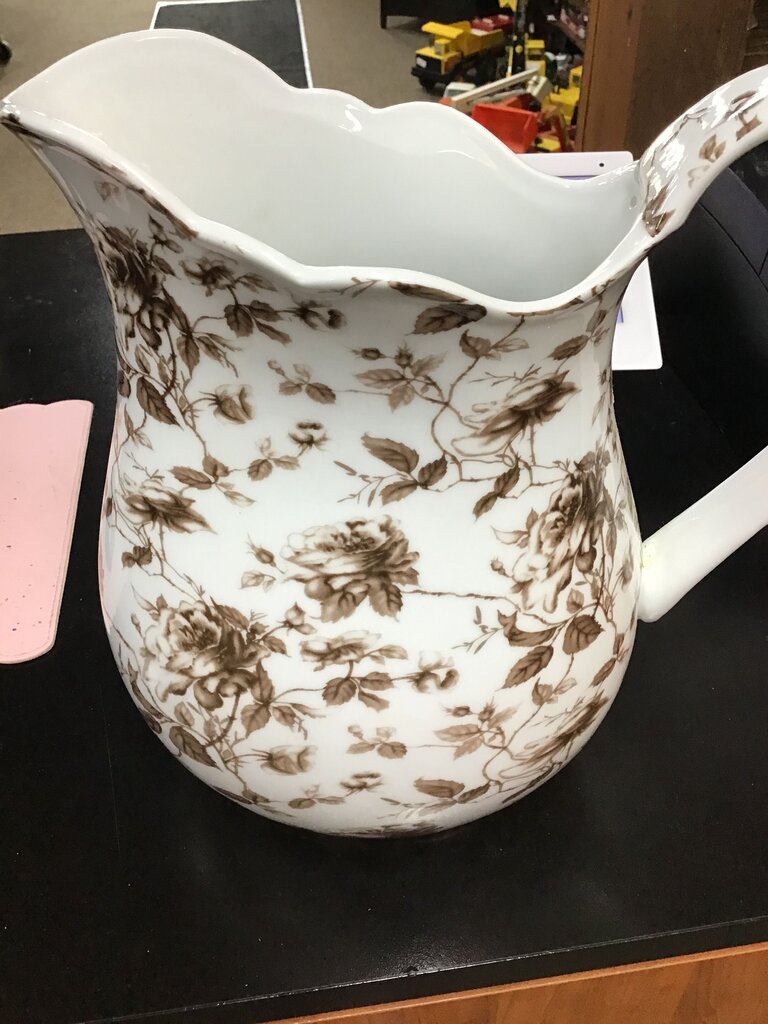 Vintage Floral Print Pitcher