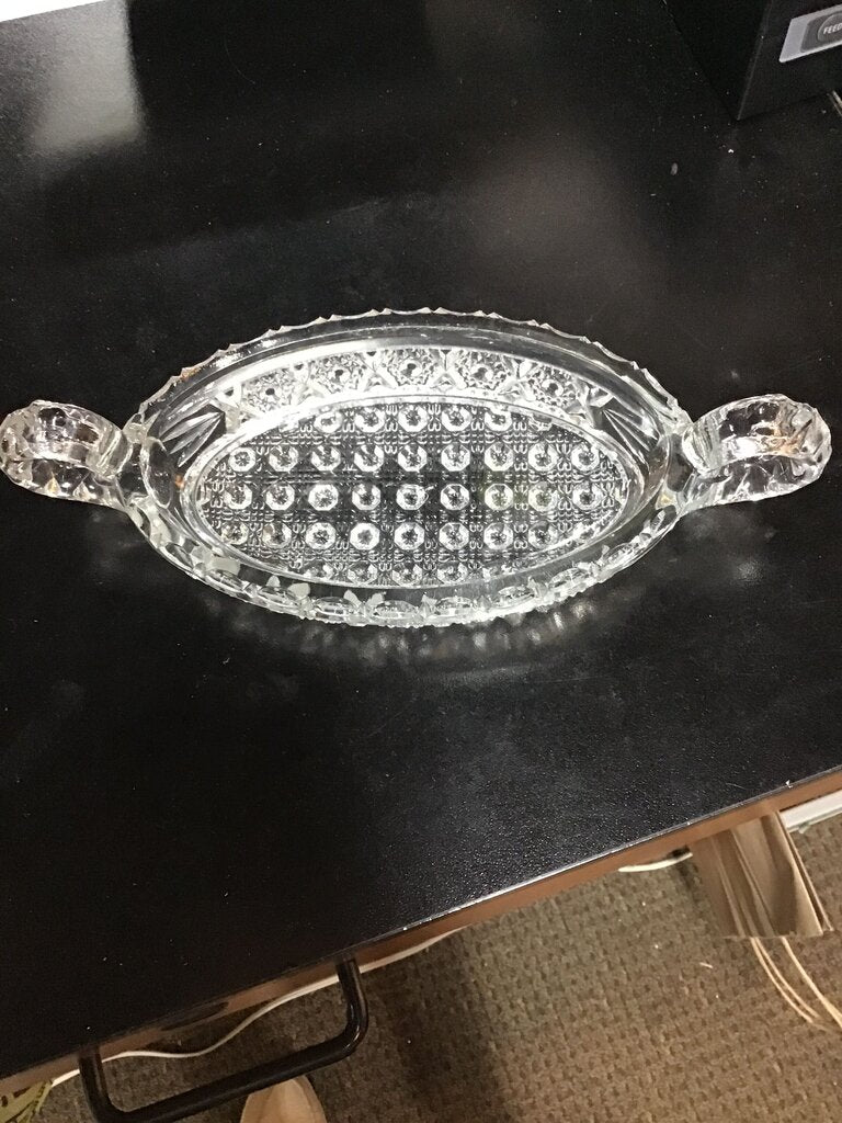Vintage Crystal Serving Dish