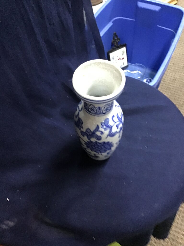 Decorative Blue and White Porcelain Vase