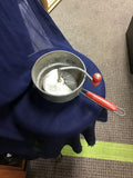 Vintage Metal Strainer with Red Handle