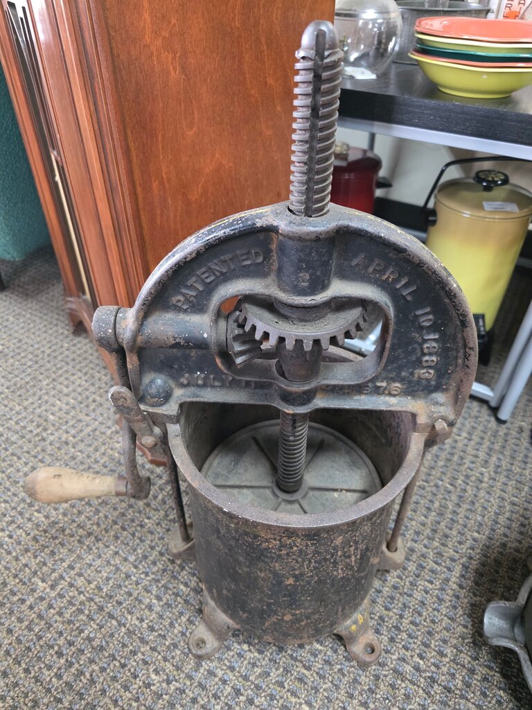 Antique Cast Iron Butter Press