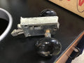 Vintage Door Lock Mechanism with Black Knobs