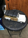 Vintage White Woodie Model Car