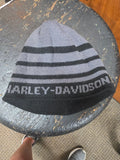Harley-Davidson Gray Striped Beanie Hat