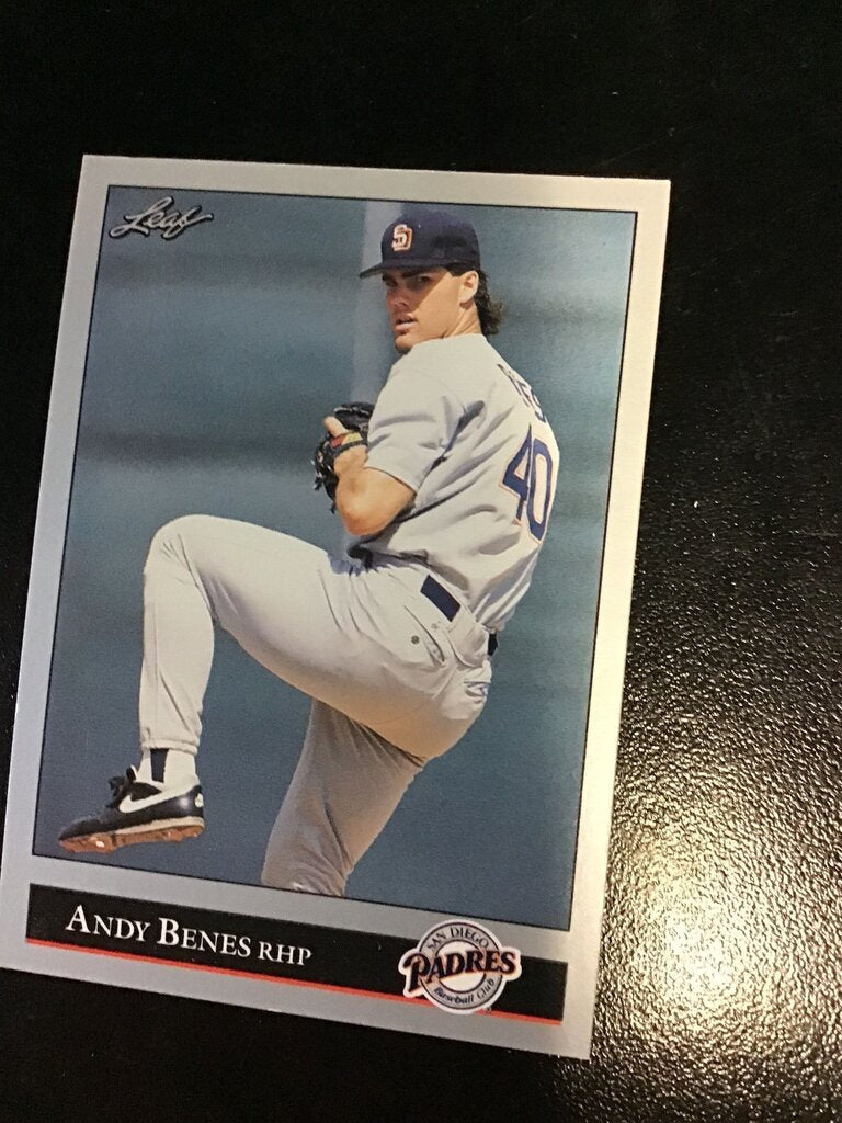 1991 Leaf Andy Benes Baseball Card