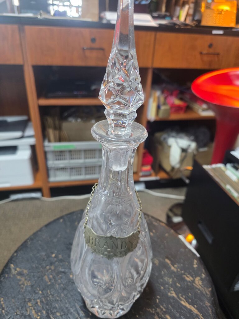 Vintage Crystal Brandy Decanter