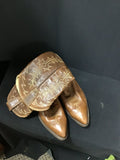 Brown Western Cowboy Boots with Embroidery