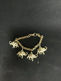 Vintage Elephant Charm Bracelet