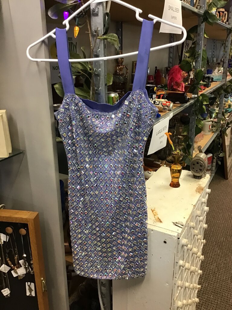 Blue Sequined Dress