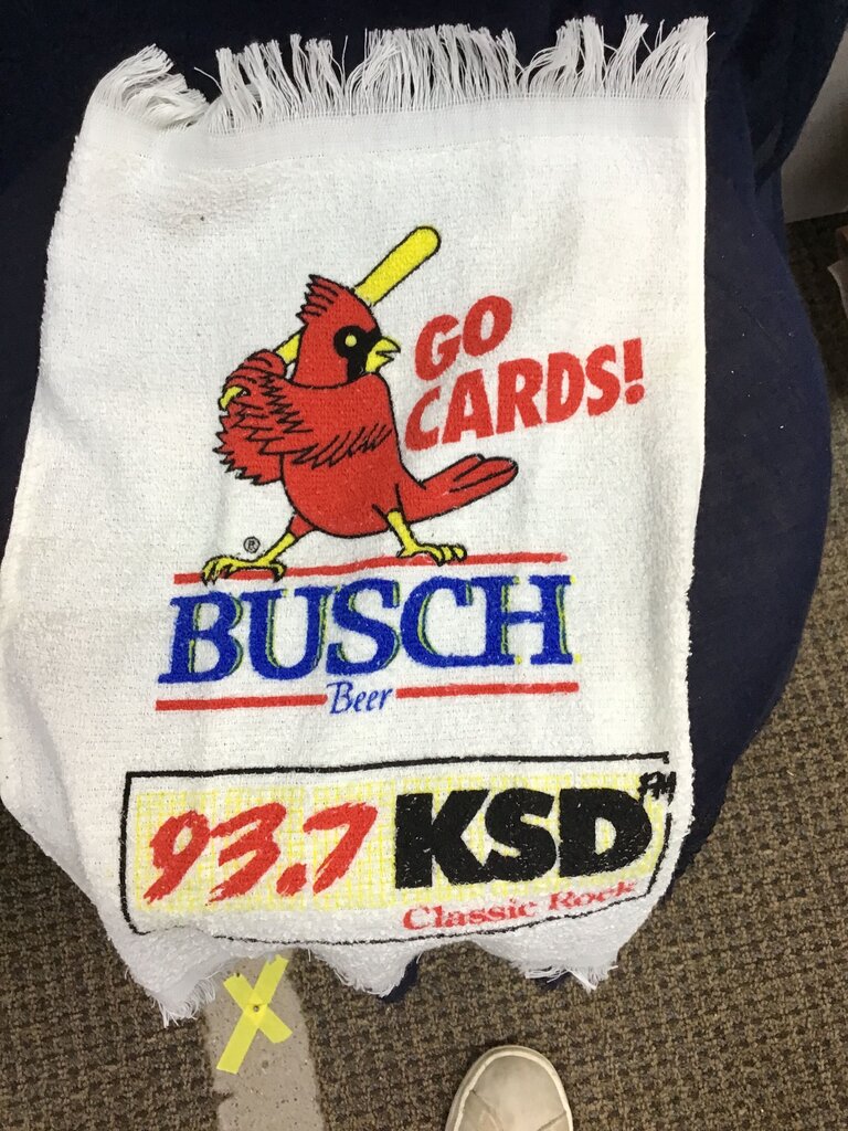 Busch Beer Towel with Cardinals Logo