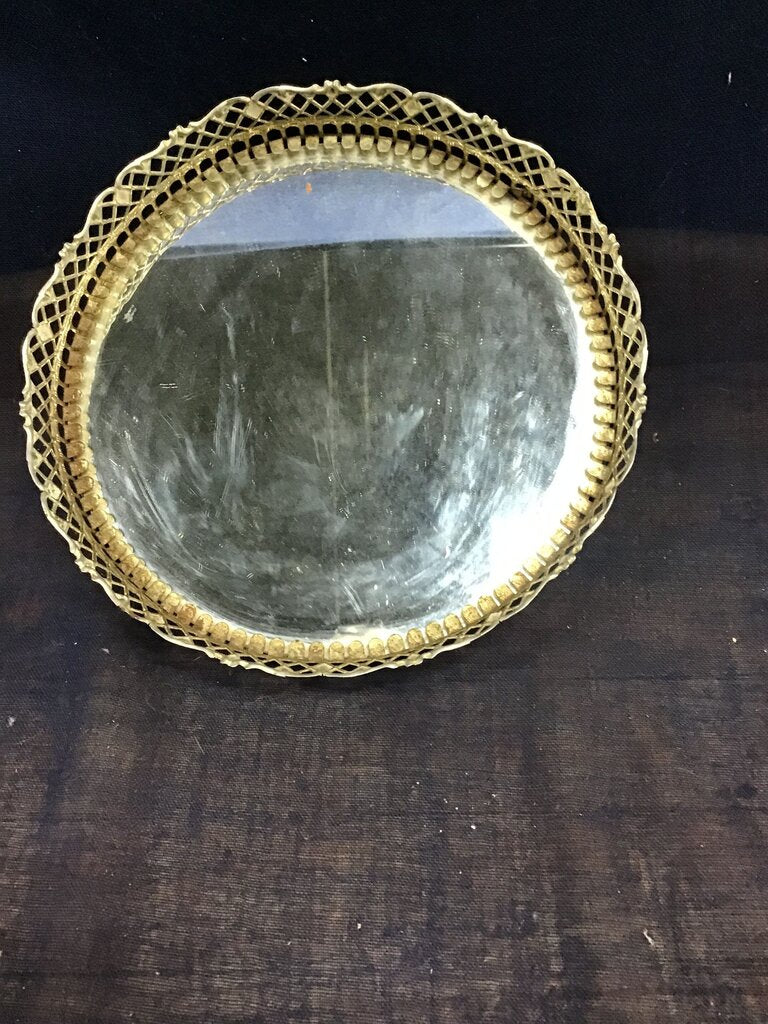 Vintage Decorative Mirror with Gold Trim