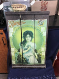 Vintage wooden advertising cabinet door Rainier Brewing 1910 calendar reproduction